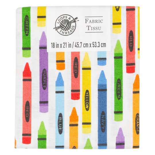 Multicolor Crayon Cotton Fabric by Loops &#x26; Threads&#x2122;